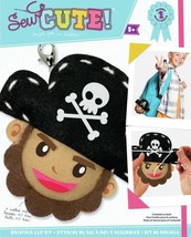 DIY Sew Cute Pirate Kids Beginner Starter Felt Backpack Clip Kit School Craft - £11.97 GBP