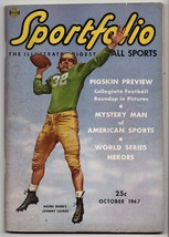 VINTAGE Oct 1947 Sportfolio Magazine Johnny Lujack Notre Dame - £19.43 GBP