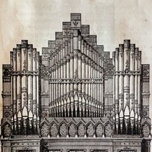Centennial Organ 1876 Worlds Fair Philadelphia Expo Victorian Woodcut DW... - £55.07 GBP