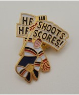He Shoots He Scores! Collectible Hockey Novelty Pin - £15.32 GBP