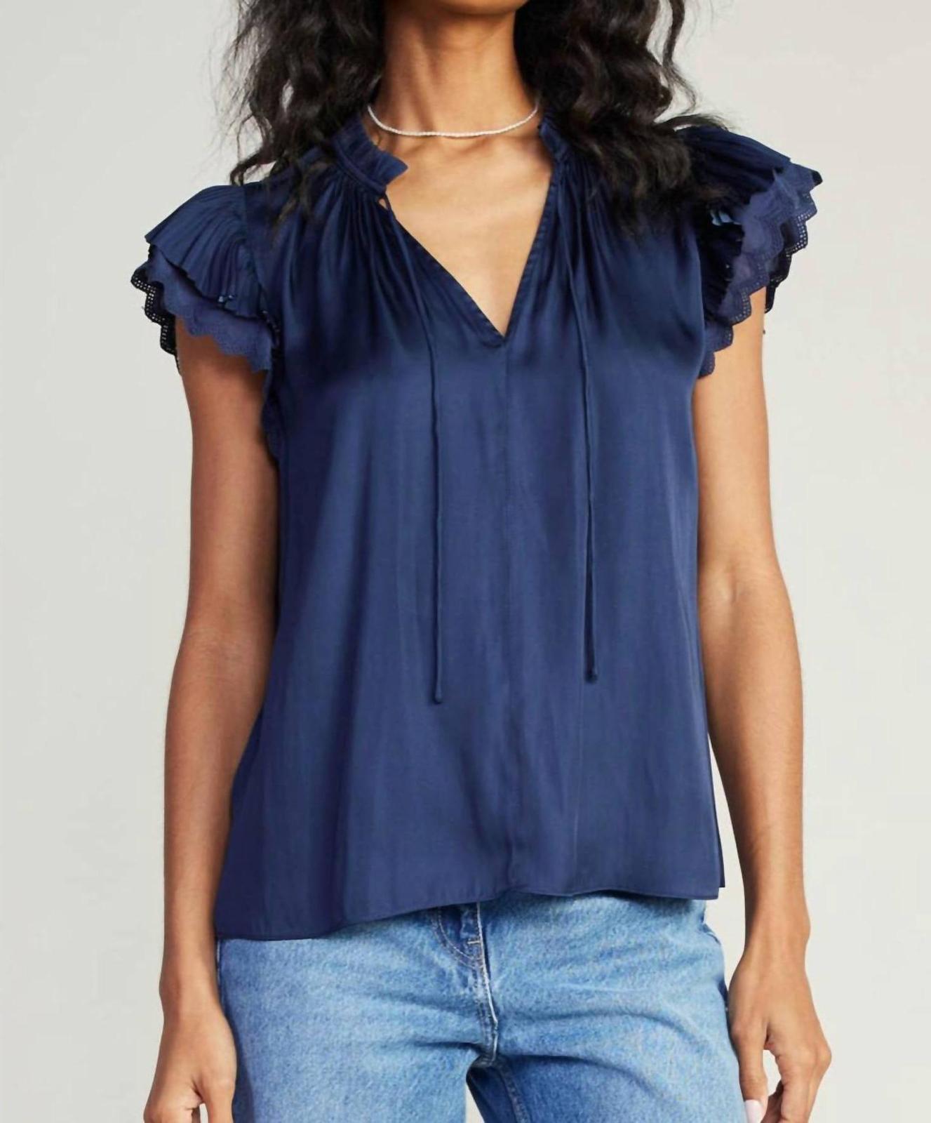 Current Air Eliza Flutter Sleeveless Blouse Size S - $54.45