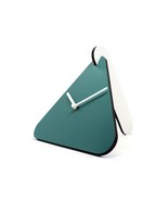 Modern Triangular Wooden Desk Clock, Turquoise Silent Analog Design, No ... - $730.08 MXN