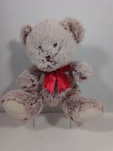 Hugfun TEDDY BEAR Soft Plush Stuffed Animal Red Ribbon Bow  - £12.51 GBP