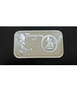 November 25, 1973 Thanksgiving Pilgrim &amp; Vine Silver Art Bar .999 Fine O... - $800.51 MXN