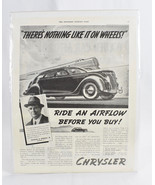 1937 Chrysler Airflow - Saturday Evening Post - Magazine Print Ad - $29.69