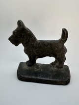 ANTIQUE HEAVY Lead Scottish Terrier Doorstop Bookend 5 x 5 x 2 inches NB2 - £36.33 GBP