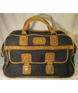DVF Large Travel Bag Diane Von Furstenberg Black Quilted Tan Leather Bag - $49.50