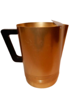 Vtg mid century Regalware aluminum copper colored water pitcher geometri... - $24.99