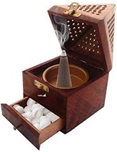 Wooden Incense Sticks Pyramid Agarbatti &amp; Dhoop Dan Fragrance Stand Ash ... - $22.14