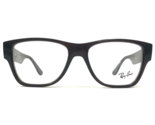 Ray-Ban Eyeglasses Frames RB7028 5392 Matte Brown Square Full Rim 55-17-145 - $102.48