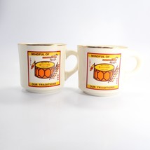BSA Boy Scouts Coffee MUGS Pair of 2 Drums Mindful of our Traditions BSA USA - £17.94 GBP