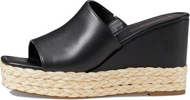 Kenneth Cole Reaction Women&#39;s Maria Mule Black Open Toe Wedge Sandals Si... - $28.50