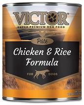 Victor Super Premium Dog Food Wet Dog Food Chicken &amp; Rice Pate 13.2oz. (Case of - £58.52 GBP