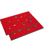 2 Piece 144 Jewelry Red Insert Display Pads  14 1/4&quot; x 7 3/4&quot; x 1/2&quot; - £16.40 GBP
