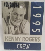 KENNY ROGERS - ORIGINAL 12/20 &amp; 21 1995 TOUR CONCERT TOUR CLOTH BACKSTAG... - $10.00