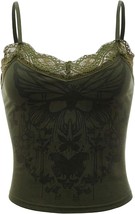 Gothic Lace Trim Cami Crop Top - $45.16