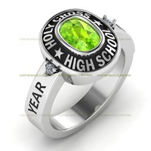 Personalized Custom Cushion Class Ring Graduation Gift S 925 for Her - £96.93 GBP