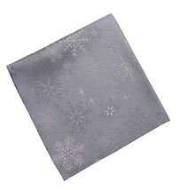 Neve Cristallo Grigio Natale Tovagliolo - 45cm x 45cm - £11.49 GBP