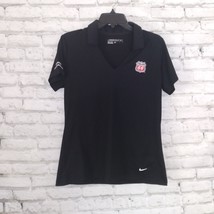 Nike Golf Dri Fit Shirt Womens Large Black Embroidered Logo Short Sleeve Casual - £12.63 GBP