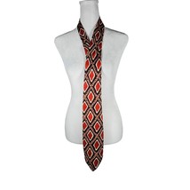 Colosseo di Roma Men&#39;s Italian Retro Tie Orange Brown Diamonds - $197.54 MXN
