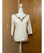 Ruby Rd. Mojave 2014 Ladies petite Small Ivory top NWT - $44.25 CAD