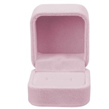 Pink Velvet Ring Earring Gift Box - $7.99