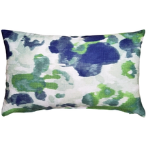 Brandy Bay Blue Floral Throw Pillow 12x19, Complete with Pillow Insert - £25.13 GBP