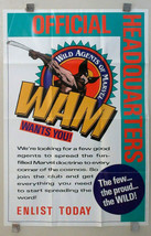 1991 Marvel Comics Fan Club poster, WAM X-Men Wolverine promotional promo pin-up - £17.14 GBP