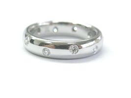 Tiffany &amp; Co Platinum Etoile Diamond .22Ct Eternity Wedding Band Ring Size 7.5 - £1,524.10 GBP