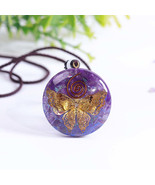 Amethyst Butterfly Pendant Necklace - $79.37 CAD