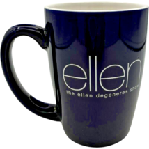 the ellen degeneres show navy blue ceramic 14 oz coffee mug by M ware - $19.24