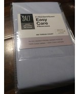 SALT Standard/Queen Easy Care Pillowcases 300 Thread Count light blue Se... - $12.19