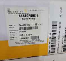 Sartopore 2 Sterile Midicap Filters 4/pk, 0.45 + 0.2 µm, Sartorius 54453... - $167.50