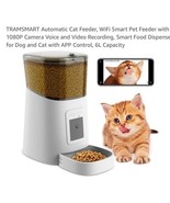 Smart WiFi Automatic Feeder for Cats, Dogs with Camera, 6L White - $1,126.72 MXN