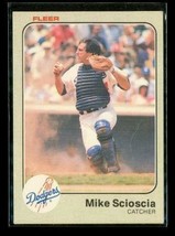 Vintage 1983 Fleer Baseball Trading Card #221 Mike Scioscia Los Angeles Dodgers - £7.53 GBP