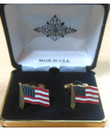 Goldtone American Flag Cuff Links - $26.08 CAD