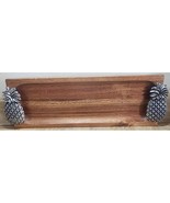 Pineapple Wooden Serving Tray Cheese Platter 15&quot; x 5&quot; See Pictures - $222.15 MXN