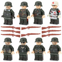 8pcs WW2 German Heer Infantry Unit Minifigures Weapons and Accessories - £20.43 GBP