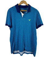 American Eagle Polo Shirt Large Slim Fit Short Sleeve Knit Mens Y2K Logo - £29.11 GBP