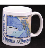 ALASKA&#39;S INSIDE PASSAGE Coffee Mug-White Cup-Vtg-Map-Vtg-Tongass Trading... - $13.02 CAD