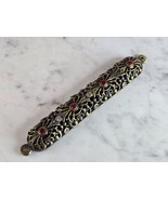 DECORATIVE COLLECTIBLE JEWISH OR JUDAICA JEWELED ENAMEL MEZUZAH E963 - $942.30 MXN
