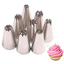 Stainless Steel Pastry Icing Piping Nozzles - 8 PACK - £8.19 GBP