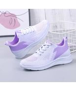 Women&#39;s Flying Weave Mesh Sport Shoes Purple Color - $19.99