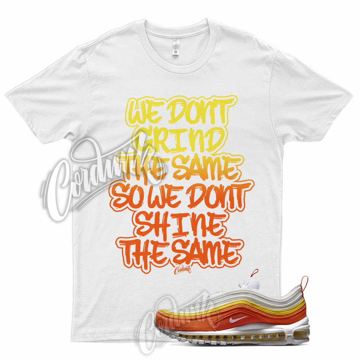 Primary image for GRIND Shirt for  Air Max 97 Rush Orange Vivid Sulfur Curry Fresh Sunset Plus