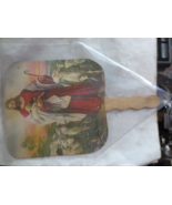 Vtg Advertising Hand Fan Jesus and Lamb Sheep Flock Blue Furniture Sandu... - €8,24 EUR