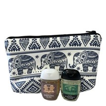 New Bath &amp; Body Works 3-pc Gift Set Cosmetic Bag (2) Antibacterial Hand ... - £10.19 GBP