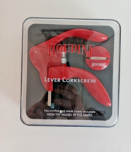 Houdini Lever Corkscrew w/ Foil Cutter Spare Spiral Included &quot;Works like Magic&quot; - £20.91 GBP