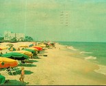 Beach View Umbrellas Rehoboth Beach Delaware DE 1964  Chrome Postcard A8 - $3.91