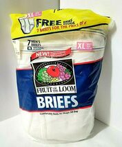 Vtg 90s NEW 7 Pr Sz XL 42 - 44 FTL Fruit of the Loom Mens Briefs Underwe... - $67.81