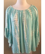 Monroe and Main Blue White Elastic Top Boho Coastal Grandma Look Stretch... - $258.28 MXN